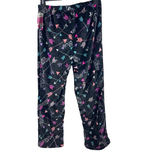 Warm & Snuggly Collection Soft Micro Plush Lounge Pajama Pants L BLK Arrows NWT - Picture 4 of 12